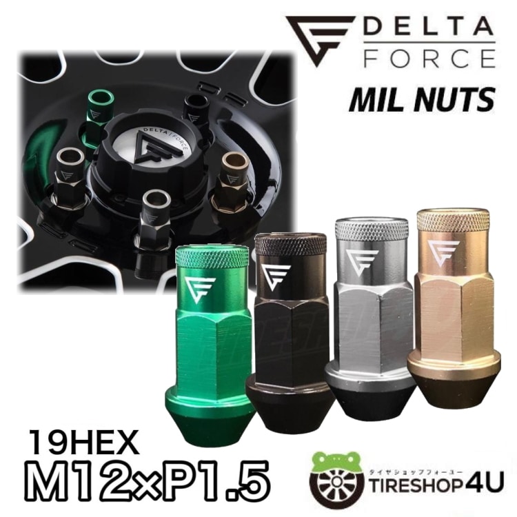 DELTA FORCE M12xP1.5 19HEX 20個 デルタフォース DELTA FORCE デルタフォース ミルナット 19HEX M12xP1.5 20個