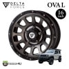 DELTA FORCE OVAL 16x6.0J 5/139.7 -5 hab 108.8եޥåȥ⡼ݥå  ˡ  JB74 / ˡΥޥ JC74W 5ɥ ǥ륿ե Х ߥۥñ 16