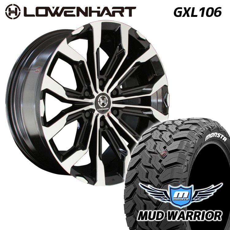 LOWENHART GXL106 20x8.5 6/139.7 ET20 MONSTA MUD WARRIOR 265/50R20 