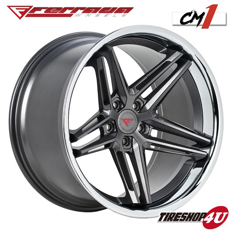 Ferrada wheels CM1 19x10.5J 5/112 ET45 マッドグラファイト/SS クロームリップ 新品アルミホイール単品 メーカー取り寄せ