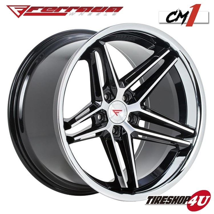 Ferrada wheels CM1 19x10.5J 5/114.3 ET43 マシンブラック/SS クロームリップ 新品アルミホイール単品 メーカー取り寄せ