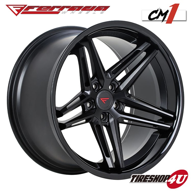 Ferrada wheels CM1 19x8.5J 5/112 ET42 マットブラック/SS グロスブラックリップ 新品アルミホイール単品 メーカー取り寄せ