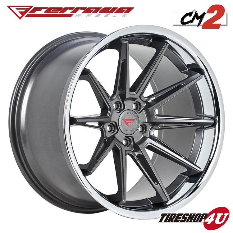 Ferrada wheels CM2 22x9.5J 5/120 ET20 マッドグラファイト/SS クロームリップ 新品アルミホイール単品 メーカー取り寄せ