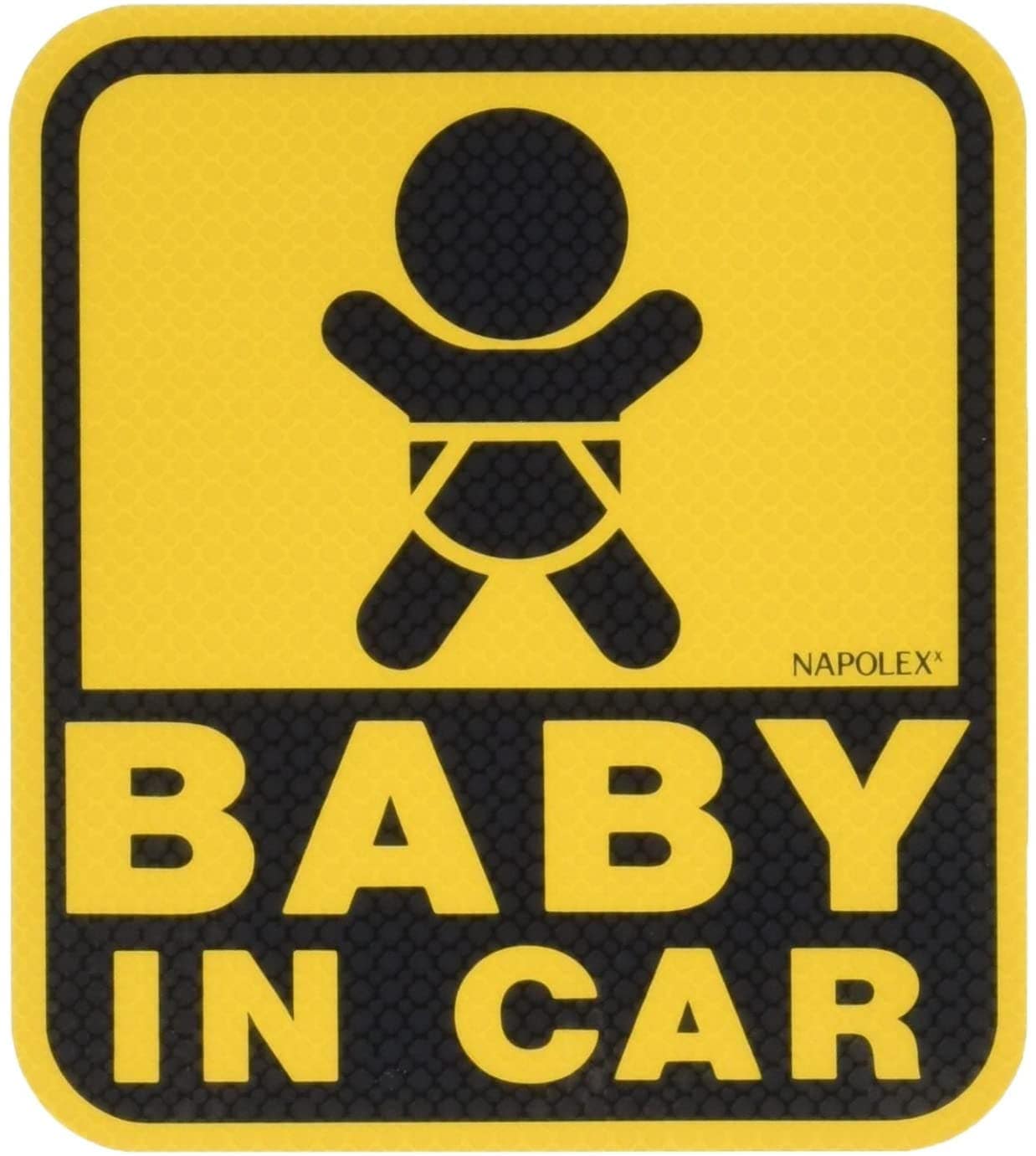 NAPOLEX 車用 サイン セーフティーサイン BABY IN CAR 特殊吸盤