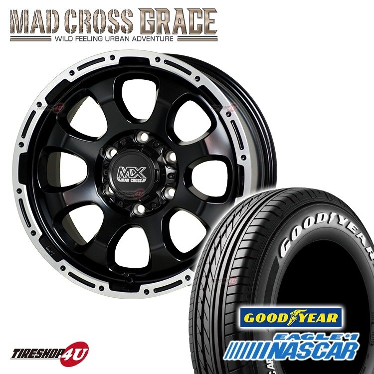 MAD CROSS GRACE 16x6.5J 6/139.7 +48 GB/P GOODYEAR EAGLE #1 NASCAR 