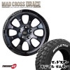 MAD CROSS GRACE 16x7.0J 5/114.3 +38 BKCBK MUDSTAR RADIAL M/T 215/60R16 99T WL �ץꥦ���� �ۥ磻�ȥ쥿�� ���쥤�� ���� �����������ߥۥ�����4�ܥ��å�