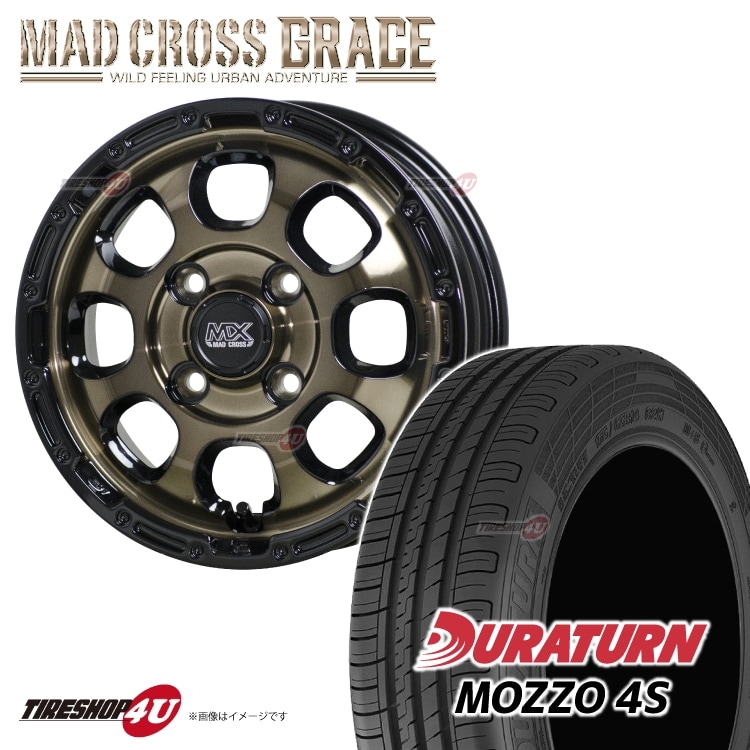 MAD CROSS GRACE 14x4.5J 4/100 +45 BRC/BK DURATURN MOZZO 4S 165/55R14 72H ڼư  ߥۥ4ܥå