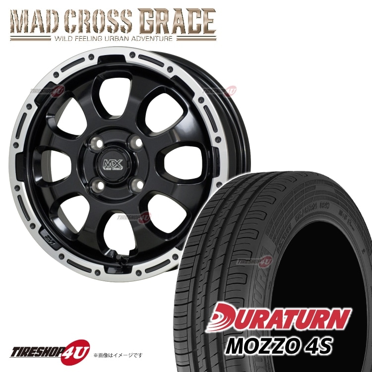 MAD CROSS GRACE 15x4.5J 4/100 +45 GB/P Źꤪ͢ DURATURN MOZZO 4Sʤ 165/55R15 75V ڼư  ߥۥ4ܥå