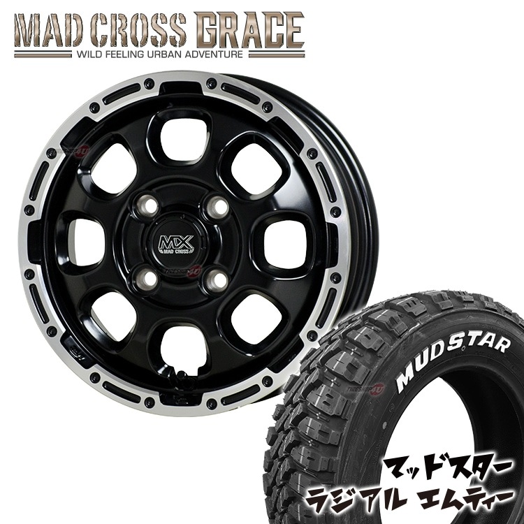 MAD CROSS GRACE 16x6.0J 4/100 +42 GB/P MUDSTAR RADIAL M/T 175 