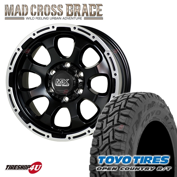 MAD CROSS GRACE 16x6.5J 6/139.7 +38 GB/P TOYO OPEN COUNTRY R/T 215 