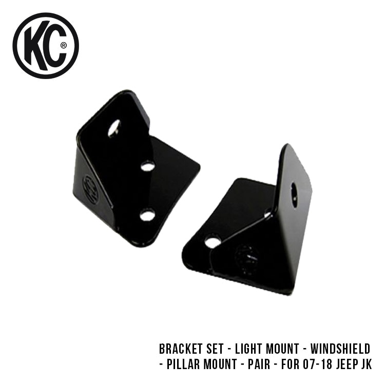 KC HiLiTES A-Pillar Mount Light Bracket Set 07-18 Jeep Wrangler JK
