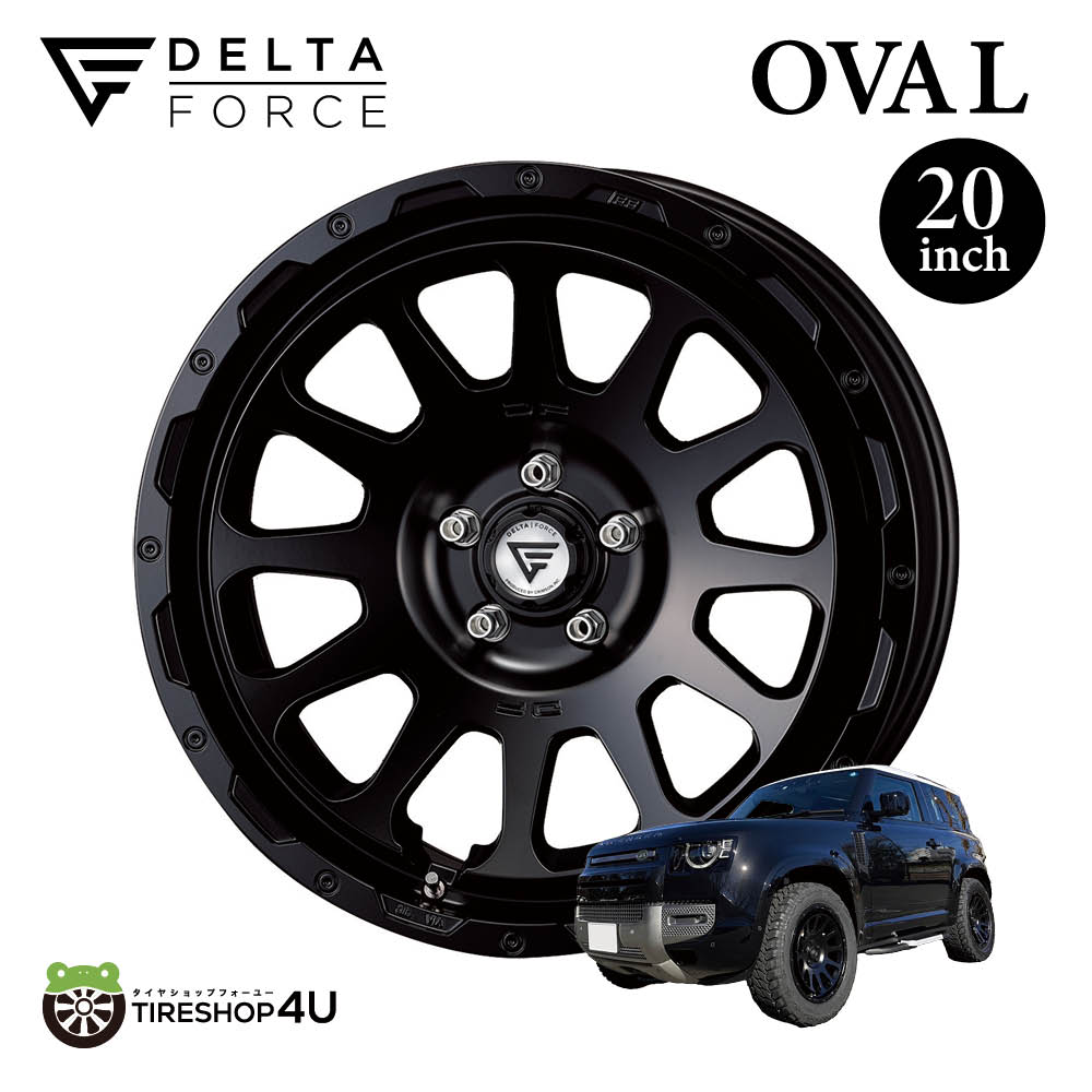 DELTA FORCE OVAL 20x9.0J 5/120 +35 HUB 72.6φ サテンブラック