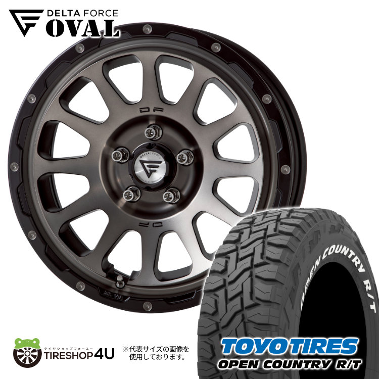 DELTA FORCE OVAL 16x7.0 5/114.3 +42 ブラックマシニング TOYO