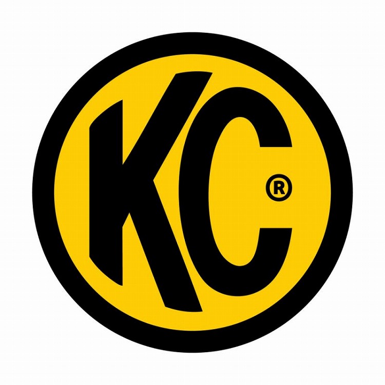 KC HiLiTES KCデカール 大 ビニールデカール 6インチ 15.24cm イエロー/ ブラックロゴ 1枚 9910【代引き不可】