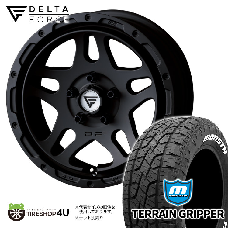DELTA FORCE OVERLANDER 16x7.0 5/114.3 +35 MB �ޥåȥ֥�å� MONSTA TERRAIN GRIPPER 215/70R16 107/105Q LT �ۥ磻�ȥ쥿�� ���� ��������ۥ����� 4�ܥ��å�