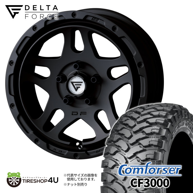 DELTA FORCE OVAL 16x7.0 5/114.3 +42 マットブラック YOKOHAMA