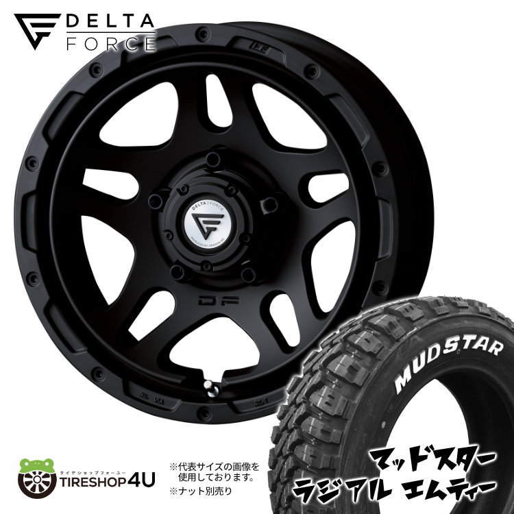 DELTA FORCE OVERLANDER 16x6.0 5/139.7 -5 MB マットブラック MUDSTAR 