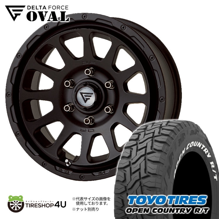 DELTA FORCE OVAL 16x7.0 6/139.7 +38 マットブラック TOYO OPEN