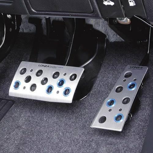【アウトレット品】 ロンザペダル カスタム ノンスリップリング のみ ブルー 9個 アクセル ブレーキ ドレスアップ LZ-309【代引き不可】