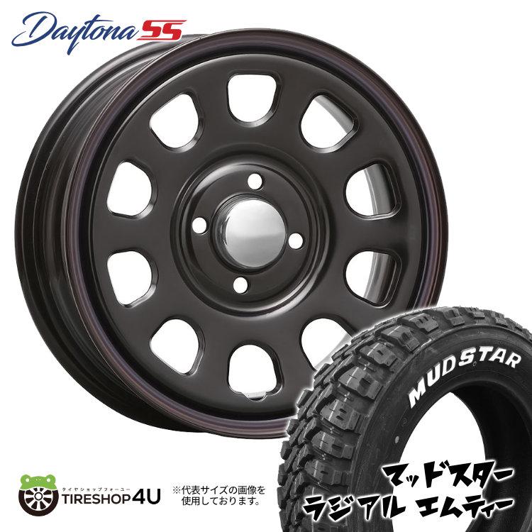 即納】 MLJ DAYTONA SS 15x6.0J 4/100 +30 ブラック 赤青ライン
