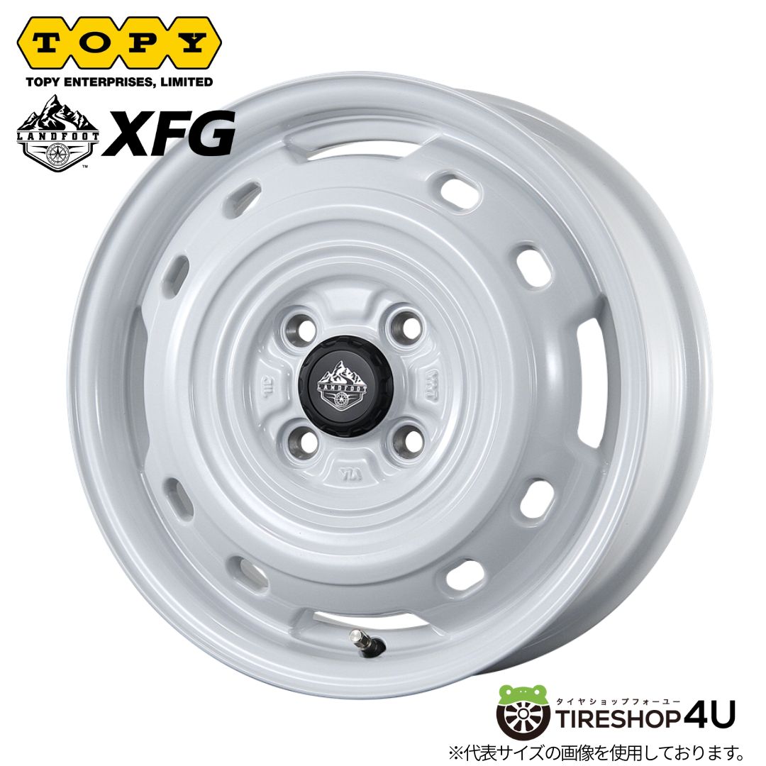 メーカー取り寄せ TOPY LANDFOOT XFG 12x3.5J 4/100+44 WH ホワイト トピー ランドフットXFG ホイール単品1本価格[4本購入で送料無料]