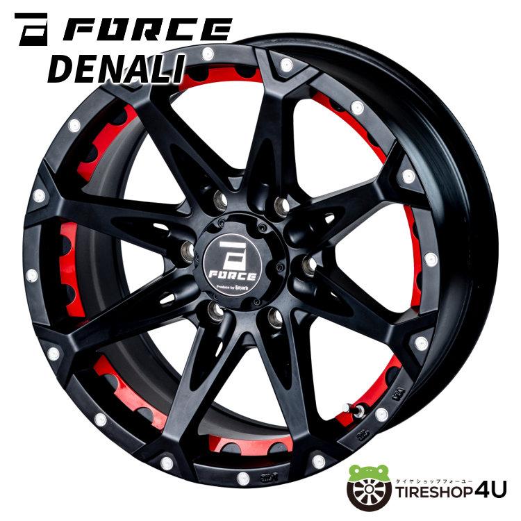 FORCE DENALI 18x8.0J 6/139.7 +15 MBKM マットブラックマシニング MONSTA MUD WARRIOR 265/60R18 119/116Q 10PR LT フォース デナリ モンスタ マッドウォーリアー 新品タイヤ＆アルミホイール 4本セット価格