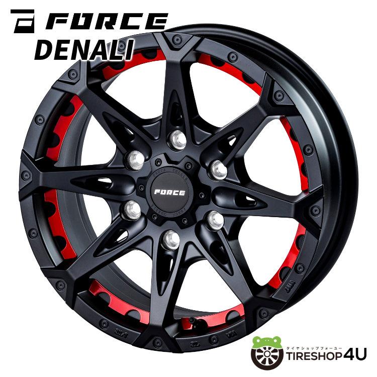 FORCE DENALI 16x6.5J 6/139.7 +38 MBK マットブラック TIREFROG TRIPLE ZERO 215/65R16 109/107R LT フォース デナリ タイヤフロッグ トリプルゼロ 新品タイヤ＆アルミホイール 4本セット価格