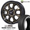 MAD CROSS GRACE 14x4.5J 4/100 +45 BRC/BK TIREFROG TRIPLE ZERO 155/80R14 88/86S LT �ޥåɥ����� ���쥤�� ������ե��å� �ȥ�ץ를�� ���ʥ����������ߥۥ����� 4�ܥ��åȲ���