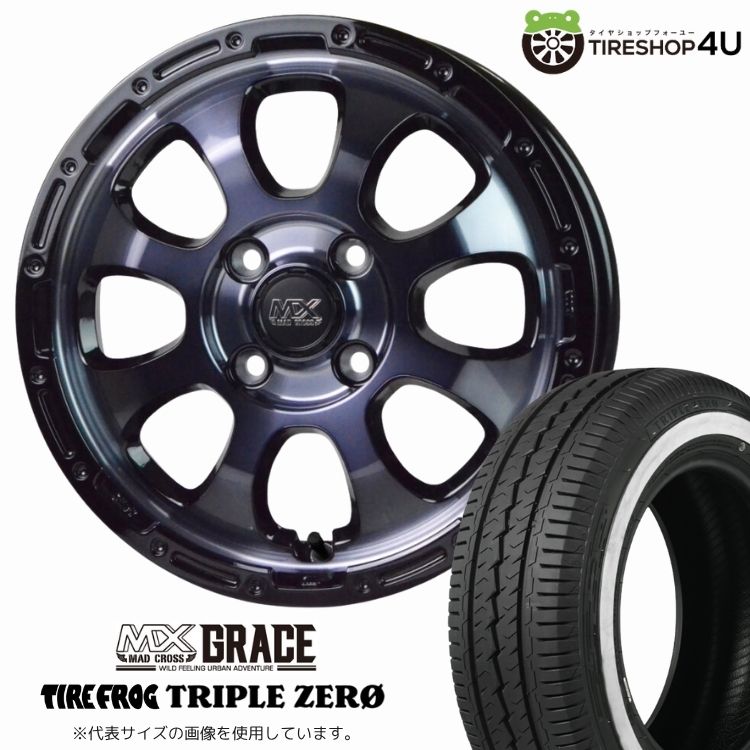 MAD CROSS GRACE 14x4.5J 4/100 +45 BKC/BK TIREFROG TRIPLE ZERO 165