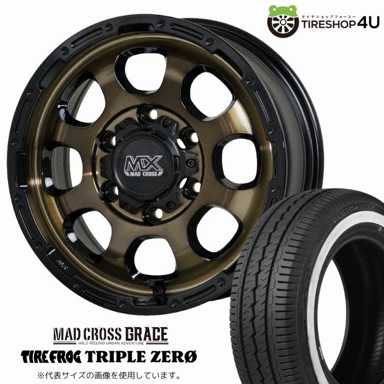 MAD CROSS GRACE 15x6.0J 6/139.7 +44 BRC/BK TIREFROG TRIPLE ZERO