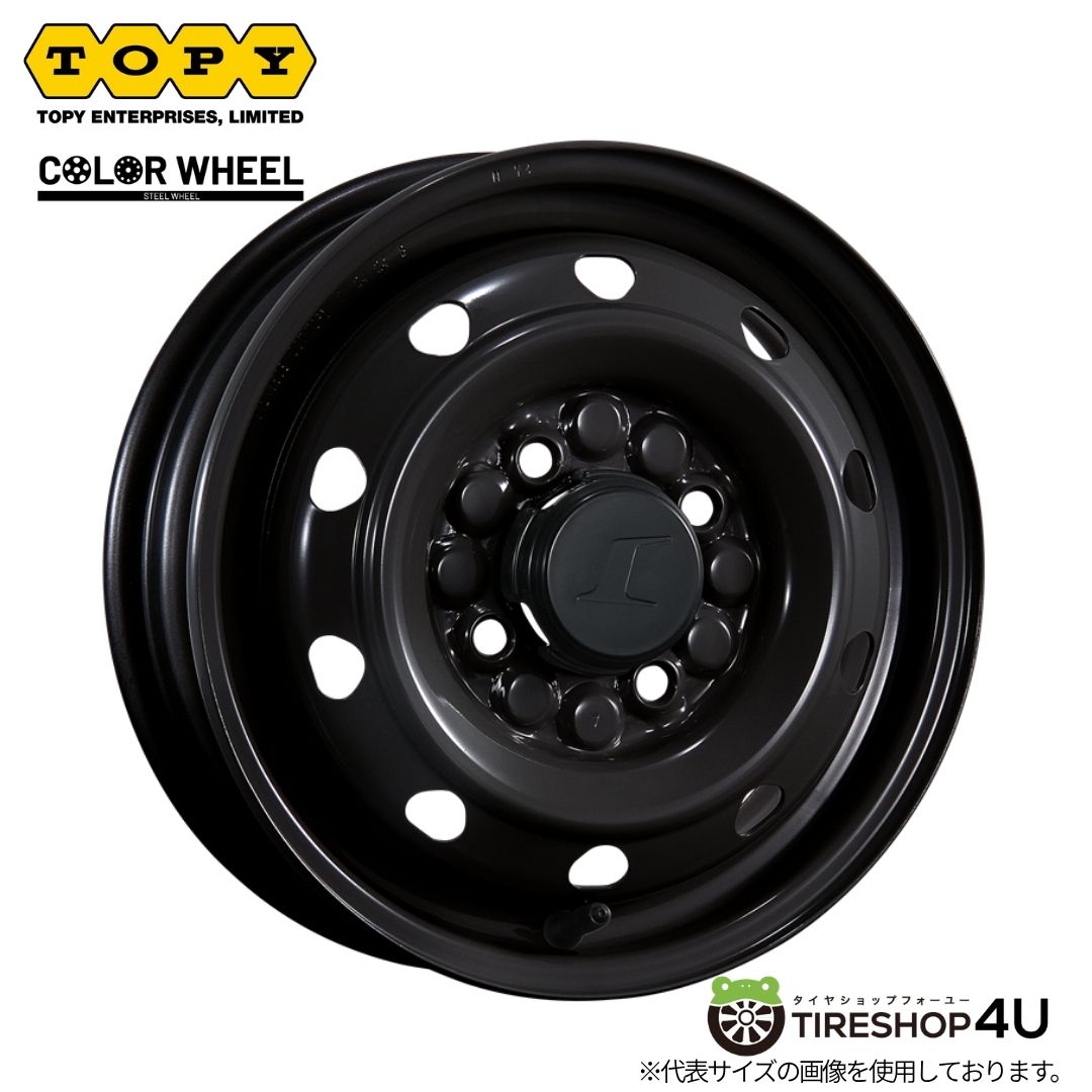 メーカー取り寄せ TOPY COLOR WHEEL M74 12x3.5J 4/100+45 ブラック トピー カラーホイール M74 ホイール単品1本価格[4本購入で送料無料]
