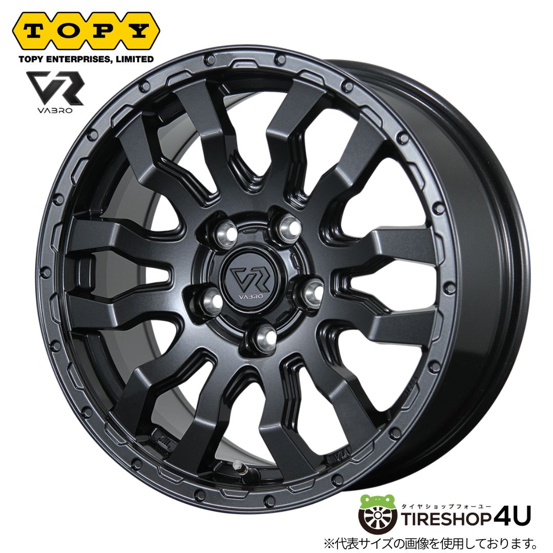 メーカー取り寄せ TOPY VABRO RR-01 16x6.5J 6/139.7+38 GM ガンメタ トピー ヴァブロ PR-01 ホイール単品1本価格[4本購入で送料無料]