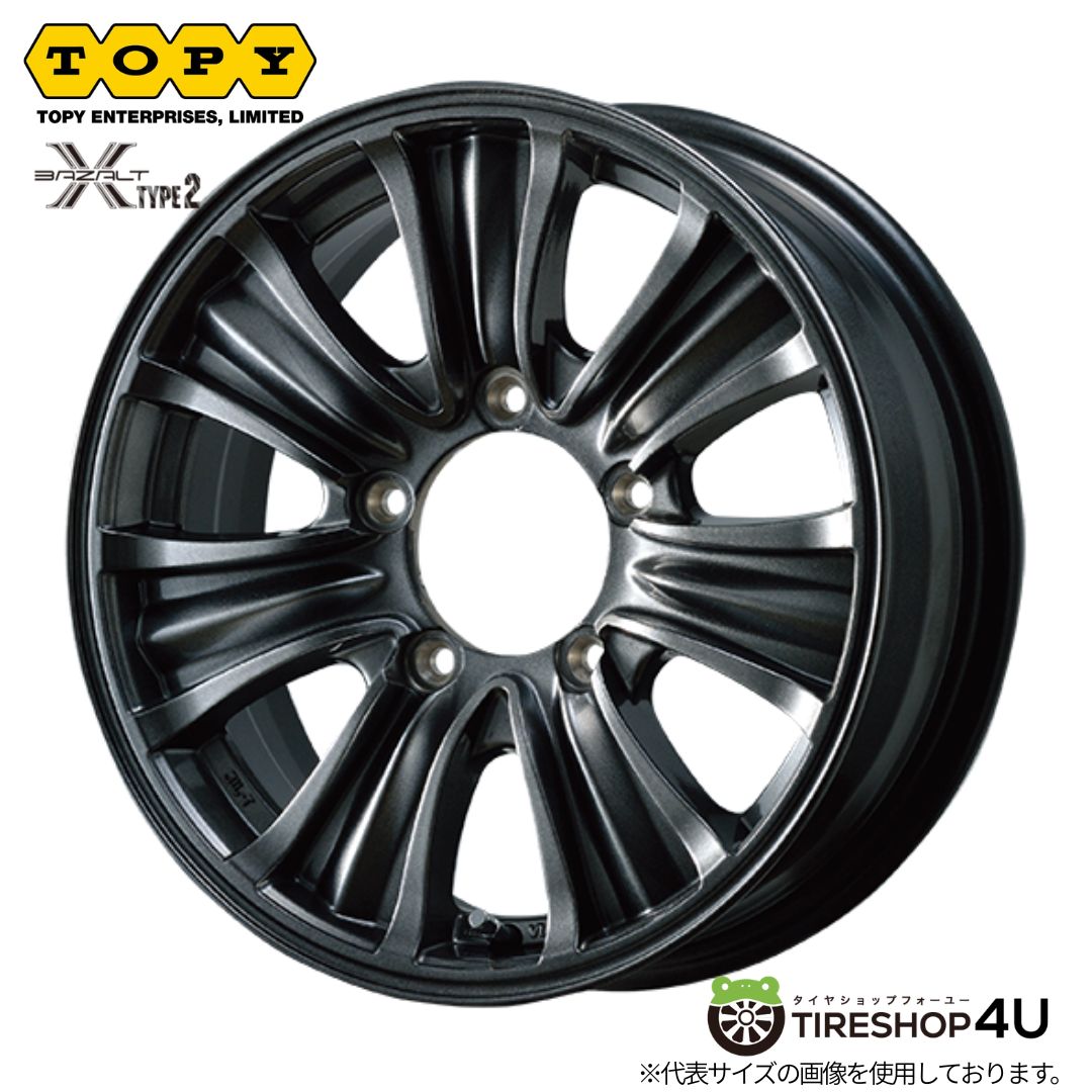 メーカー取り寄せ TOPY BAZALT-X TYPE2 16x5.5J 5/139.7+22 GMG グロスマグ トピー バザルト エックス タイプ2 ホイール単品1本価格[4本購入で送料無料]