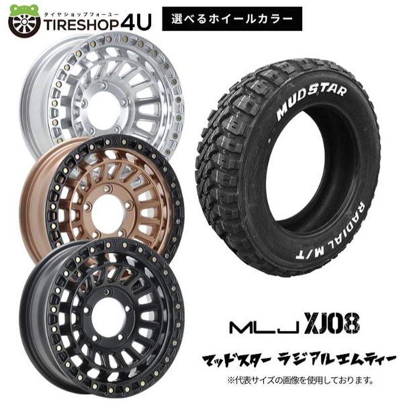 MLJ XTREME-J XJ08 16��6.0J 5/139.7 -5 ���٤륫�顼 MONSTA MUD WARRIOR MUDSTAR RADIAL M/T 215/70R16 100T WL �ۥ磻�ȥ쥿�� ����ˡ������� JB74 / ����ˡ��Υޥ� JC74W 5�ɥ� ���ʥ����������ߥۥ�����4�ܥ��å�