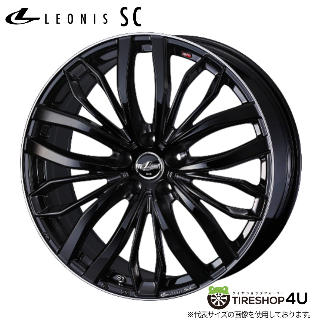 メーカー取り寄せ WEDS LEONIS SC 21x8.5J 5/114.3+34 GBK/F グロスブラック/フランジポリッシュ ウェッズ レオニスSC ホイール単品1本価格[4本購入で送料無料]
