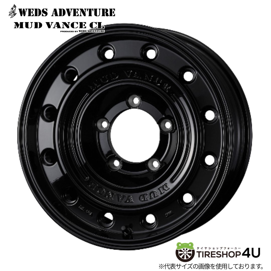 メーカー取り寄せ WEDS WEDS ADVENTURE MUD VANCE CL 16x6.0J 5/139.7-5 GB グロスブラック ウェッズ アドベンチャー マッドヴァンスCL ホイール単品1本価格[4本購入で送料無料]