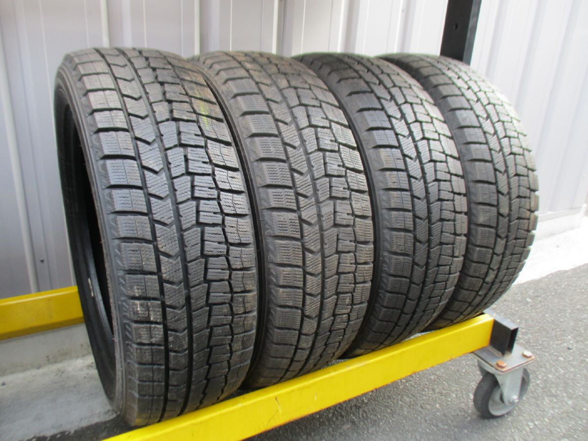 ★☆185/55R16 83Q ダンロップ WINTER MAXX WM02 スタッドレス 2019年製 4本 送料込 T51990210☆★インボイス領収書発行可能