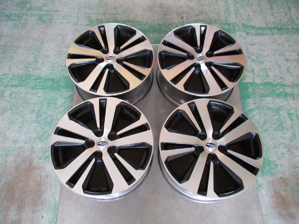 ★☆スバル BS9 レガシィ アウトバック 純正アルミホイール 18インチ 7J +55 5H 114.3 4本 送料込 20577☆★インボイス領収書発行可能