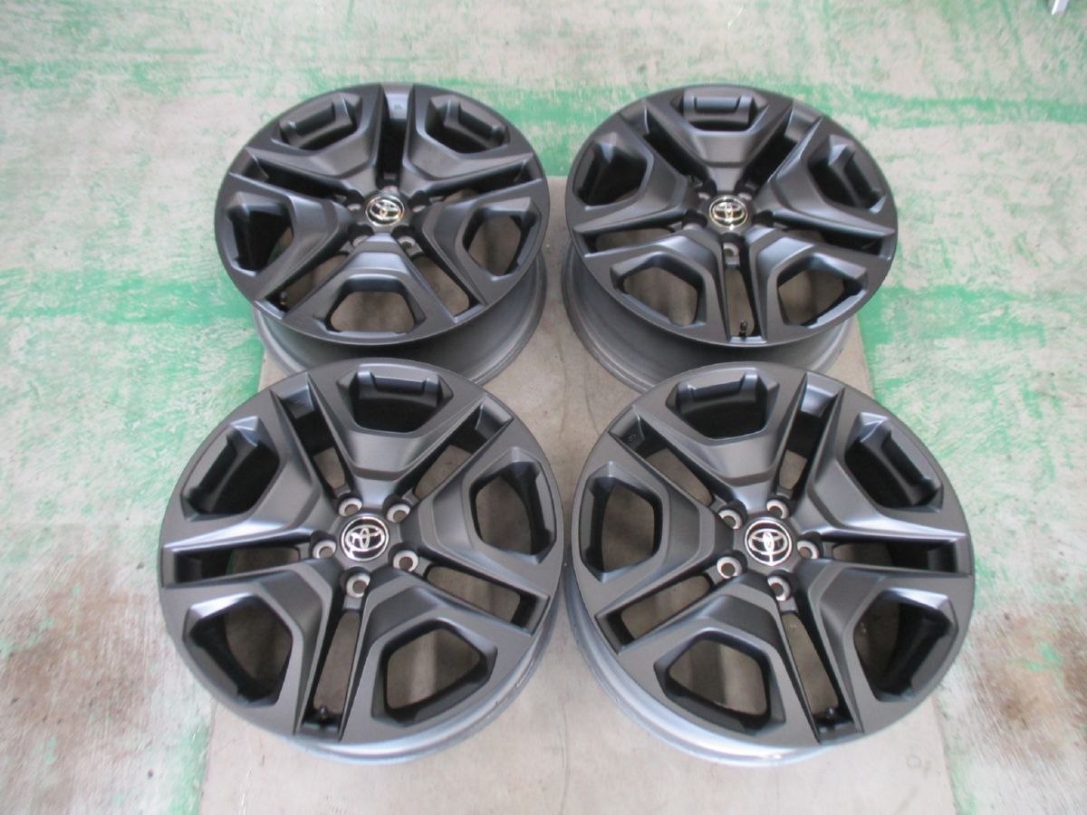 ★☆トヨタ RAV4 アドベンチャー マットブラック 純正アルミホイール 19インチ 4本 新車外し 送料込 20582☆★インボイス領収書発行可能