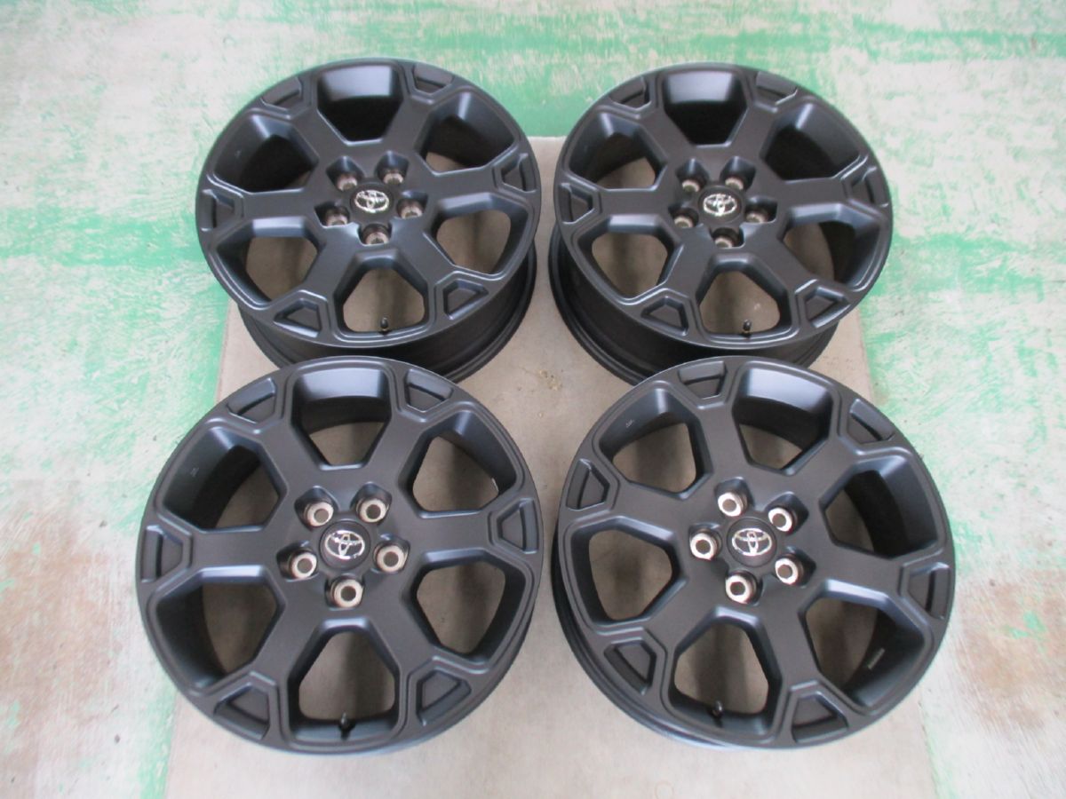 ★☆トヨタ RAV4 アドベンチャー オフロード パッケージ2 マットブラック  純正アルミホイール 18インチ 4本 新車外し 送料込☆★インボイス領収書発行可能