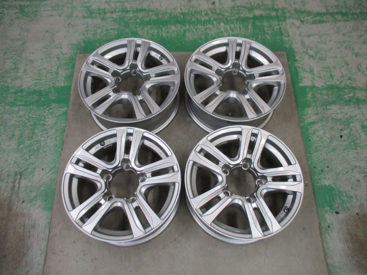 ★☆15インチ 5.5J +5 5H/139.7 社外アルミホイール 4本 ジムニーシエラサイズ 送料込 20617☆★インボイス領収書発行可能