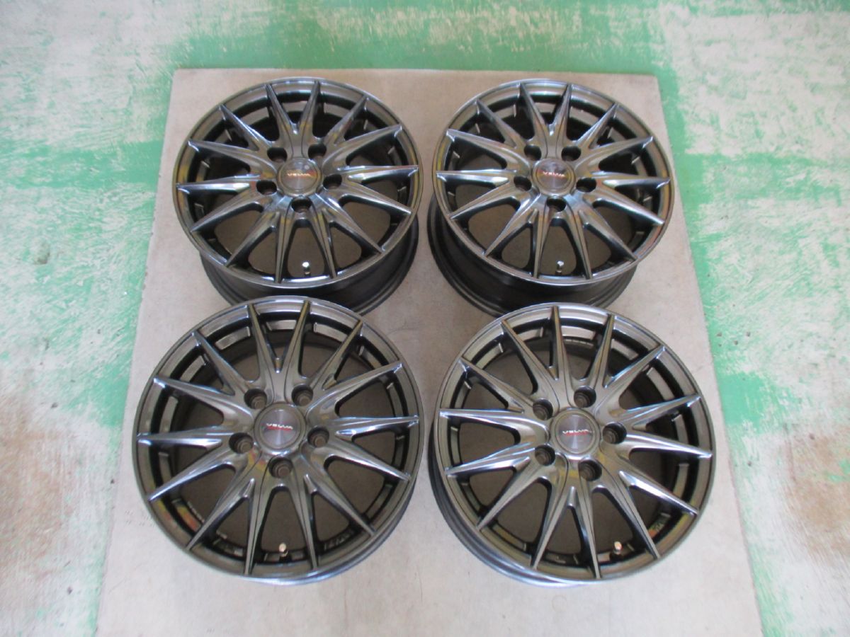 ★☆Weds VELVA SPORT2 アルミホイール 15インチ 4本セット 6J 5H/114.3 +43 送料込 20656☆★インボイス領収書発行可能
