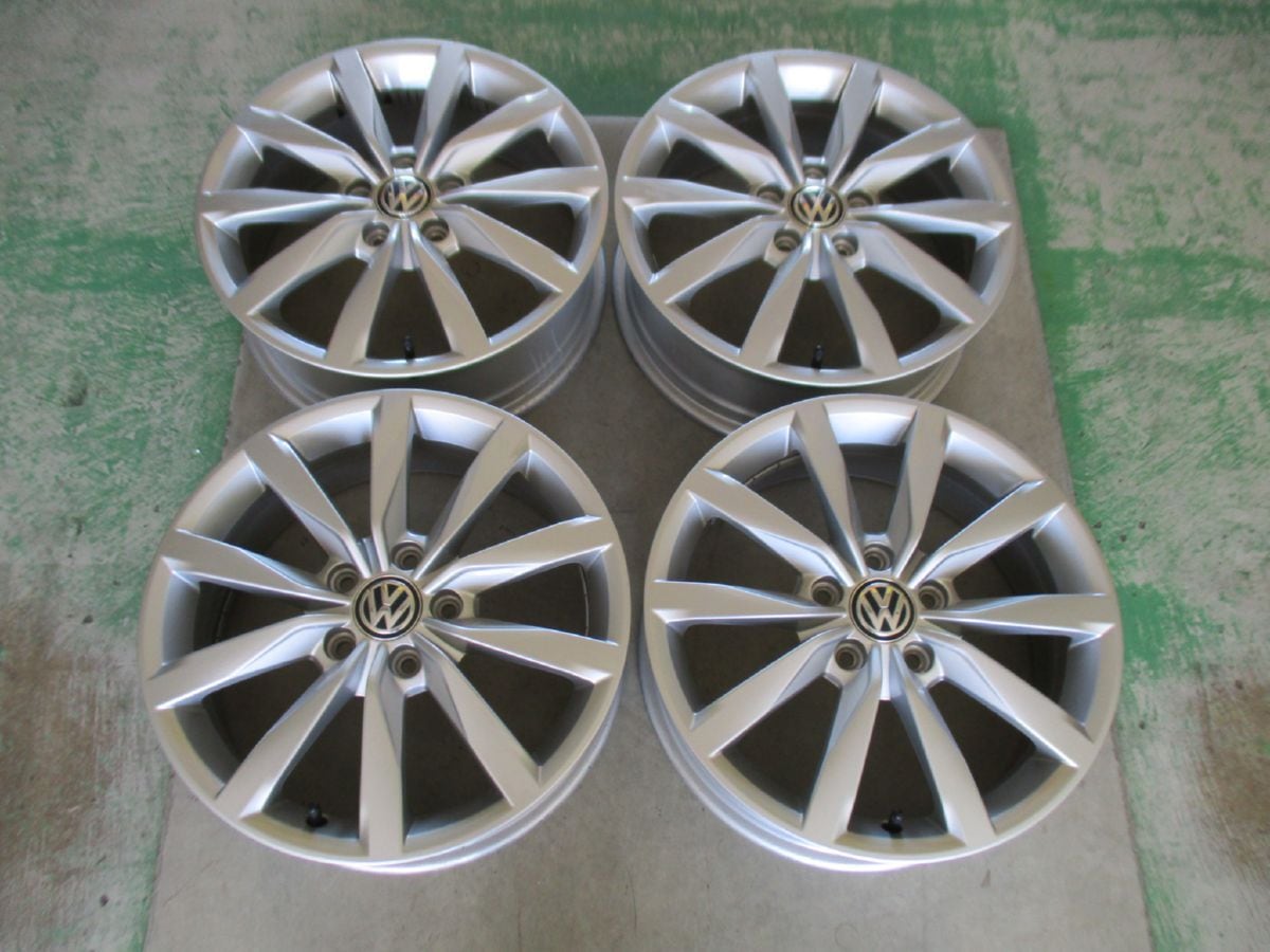 ★☆フォルクスワーゲン ゴルフ7 5G 純正アルミホイール 17インチ 4本セット 6J 5H/112 +48 送料込 20662☆★インボイス領収書発行可能