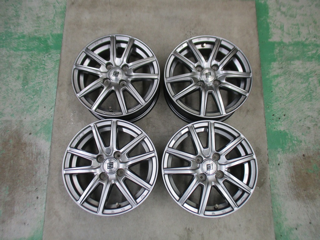 ★☆SEIN ザイン 14インチ アルミホイール4本セット 5.5J 4H 100 +43 送料込 20699☆★インボイス領収書発行可能