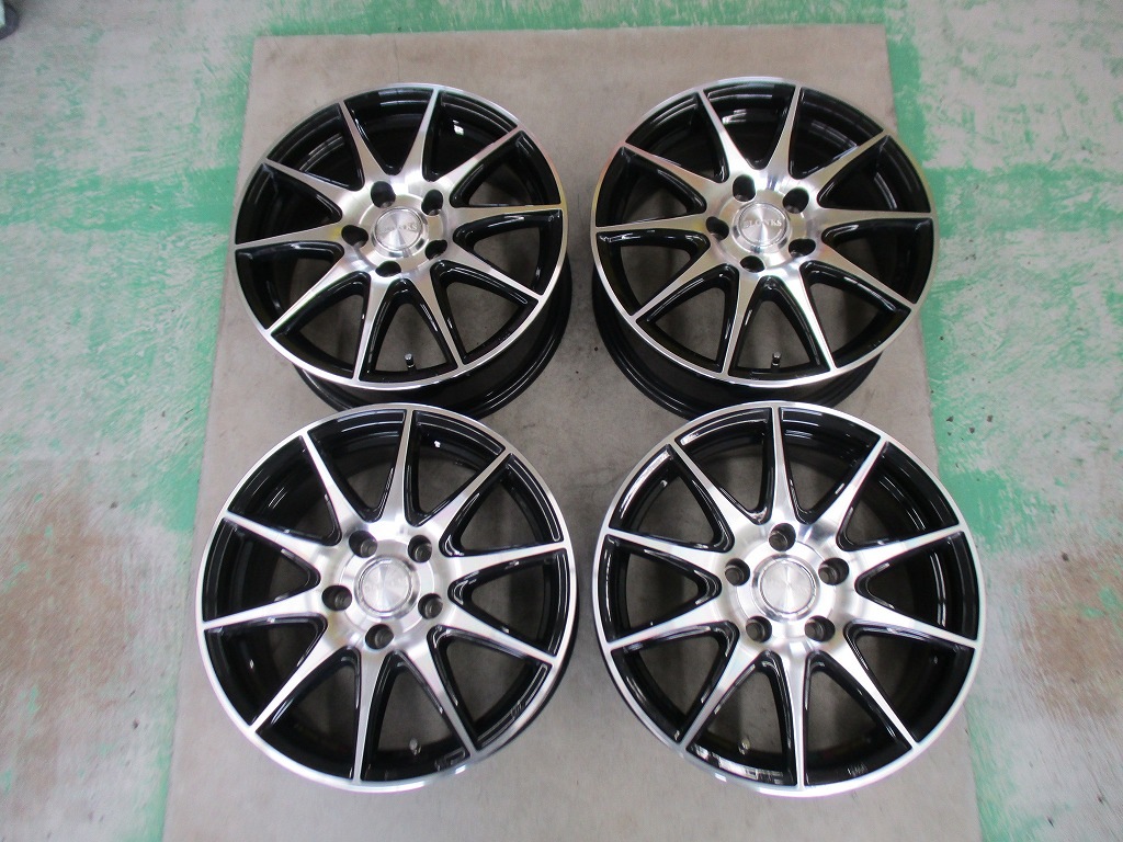 ★☆BLONKS ブロンクス 16インチ アルミホイール 4本セット 6.5J 5H 114.3 +38 送料込 20701☆★インボイス領収書発行可能