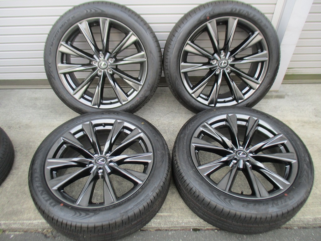 ★☆レクサス RX350 Fスポーツ 純正タイヤアルミホイールセット 新車外し 4本 235/50R21 送料込 20740☆★インボイス領収書発行可能