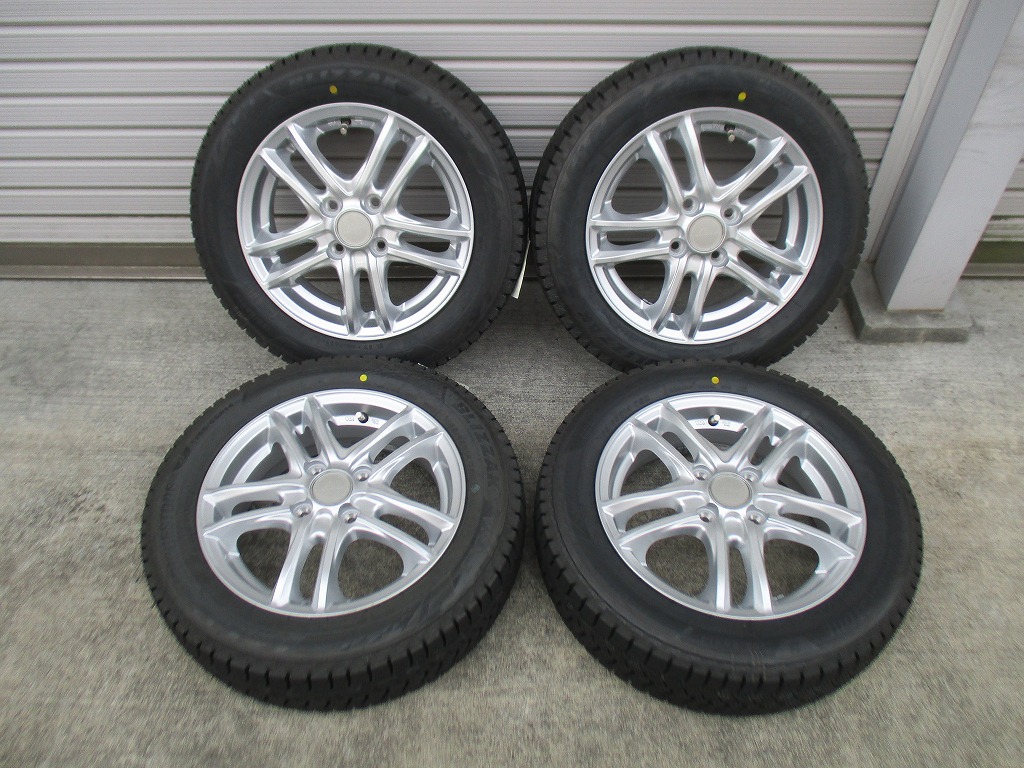 ★☆155/65R14 75Q ブリヂストン VRX3 2025年製 4本 スタッドレス アルミホイール 新品 送料込☆★インボイス領収書発行可能