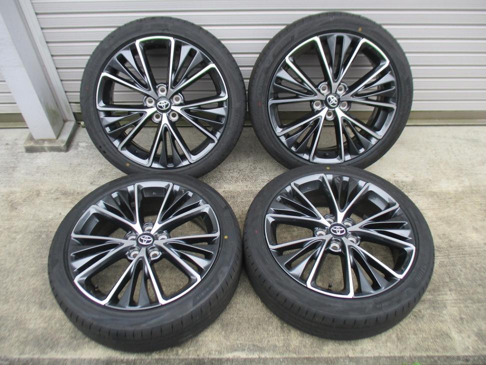 ★☆トヨタ 新型 60 プリウス 純正アルミホイール タイヤセット 新車外し 4本 195/50R19 ブリヂストン 送料込 20800☆★インボイス領収書発行可能