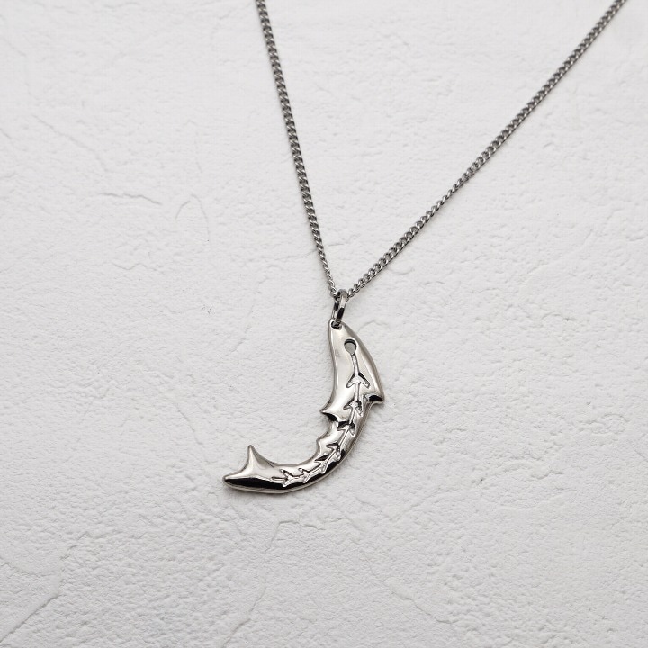 チタン ネックレス ペンダント トップ Drop Fish 幅1.8mm喜平(細) チタンチェーン メンズ