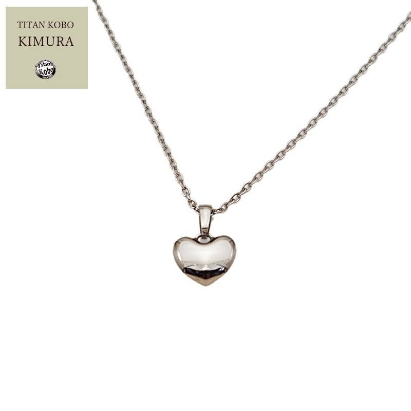 チタン ネックレス ペンダント トップ p-Heart レディース